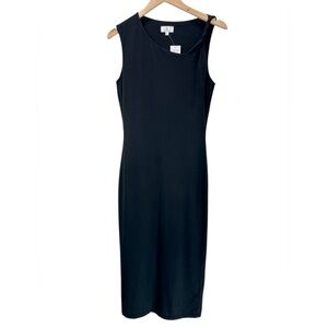 NWT AG Adriano Goldschmied Black Twisted Shoulder Maxi Tank Dress Minimalist